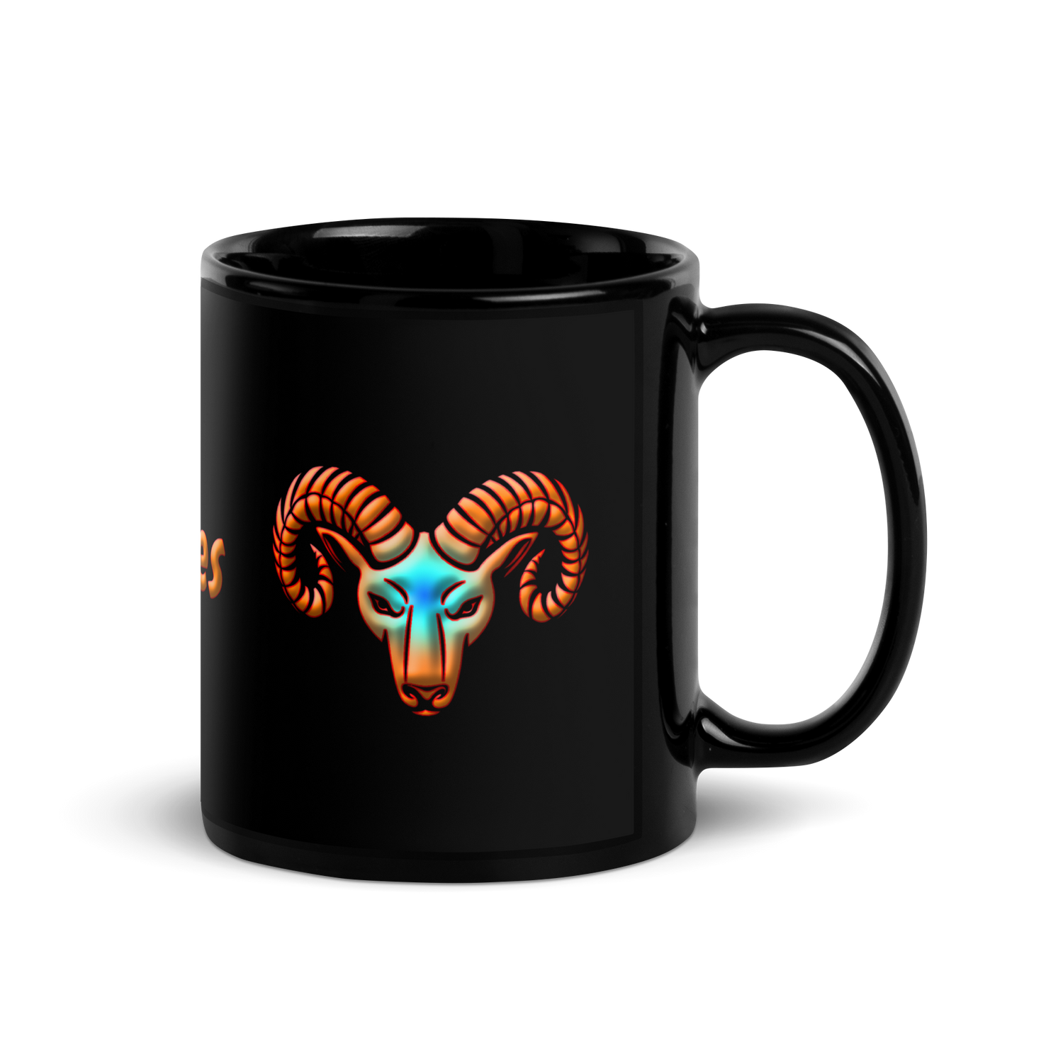 11oz Black Glossy Aries Mug