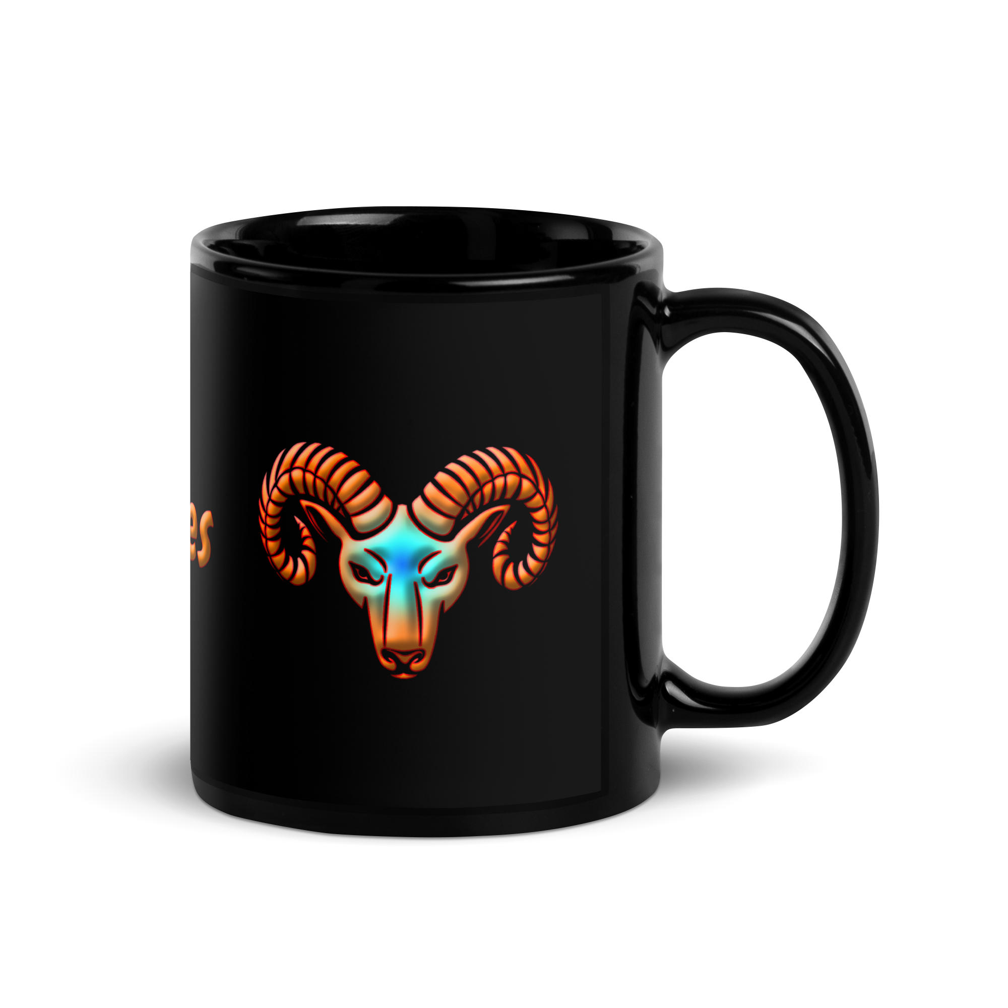 11oz Black Glossy Aries Mug