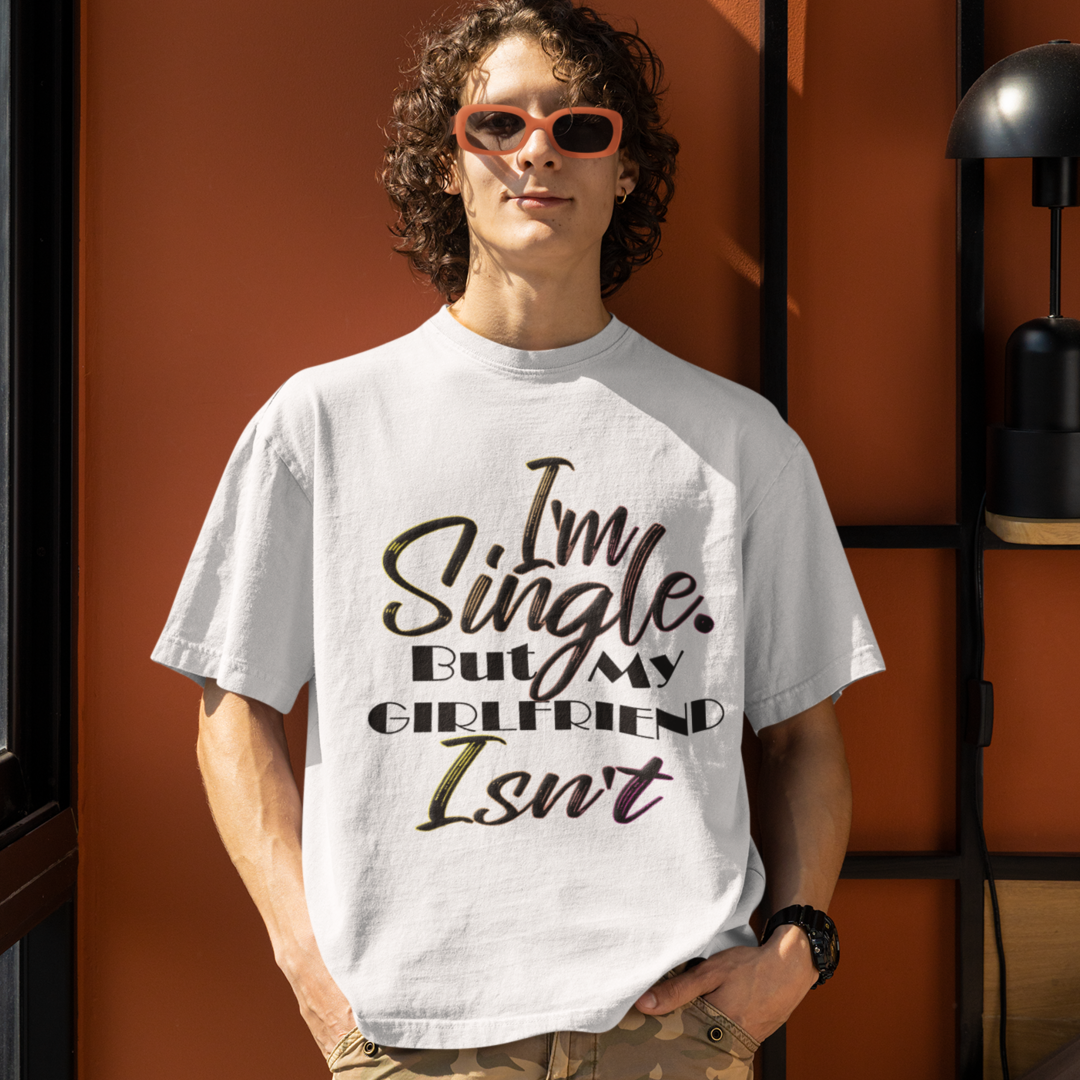 Man Wearing White T-Shirt With Text "I&