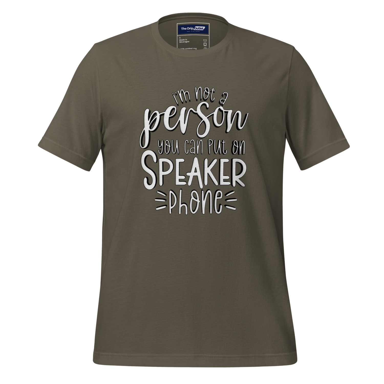 A Crew Neck T-Shirt with Text - "I&