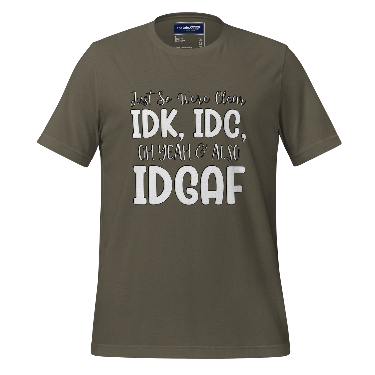 A Crew Neck T-Shirt with Text - "Just So We&