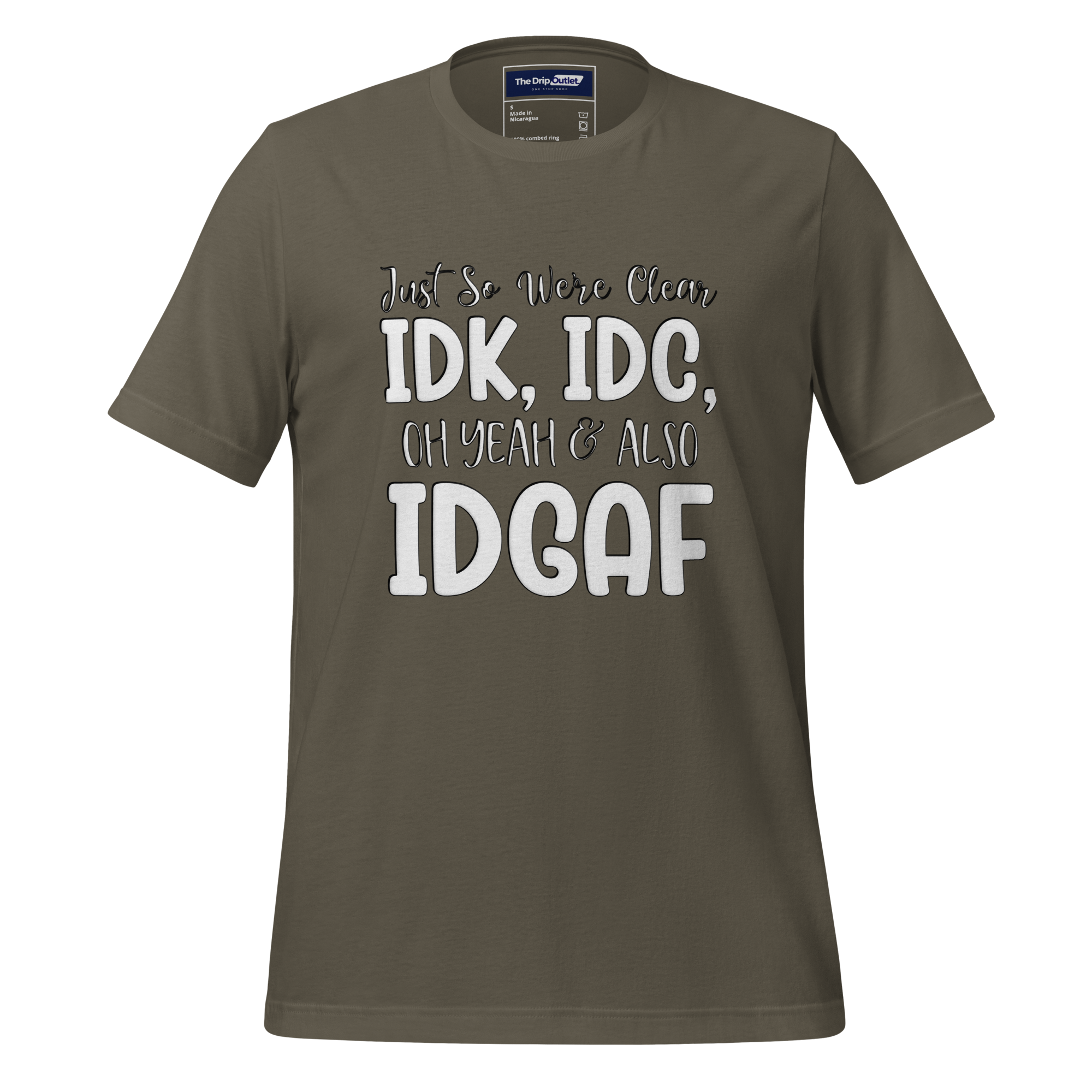 A Crew Neck T-Shirt with Text - "Just So We&