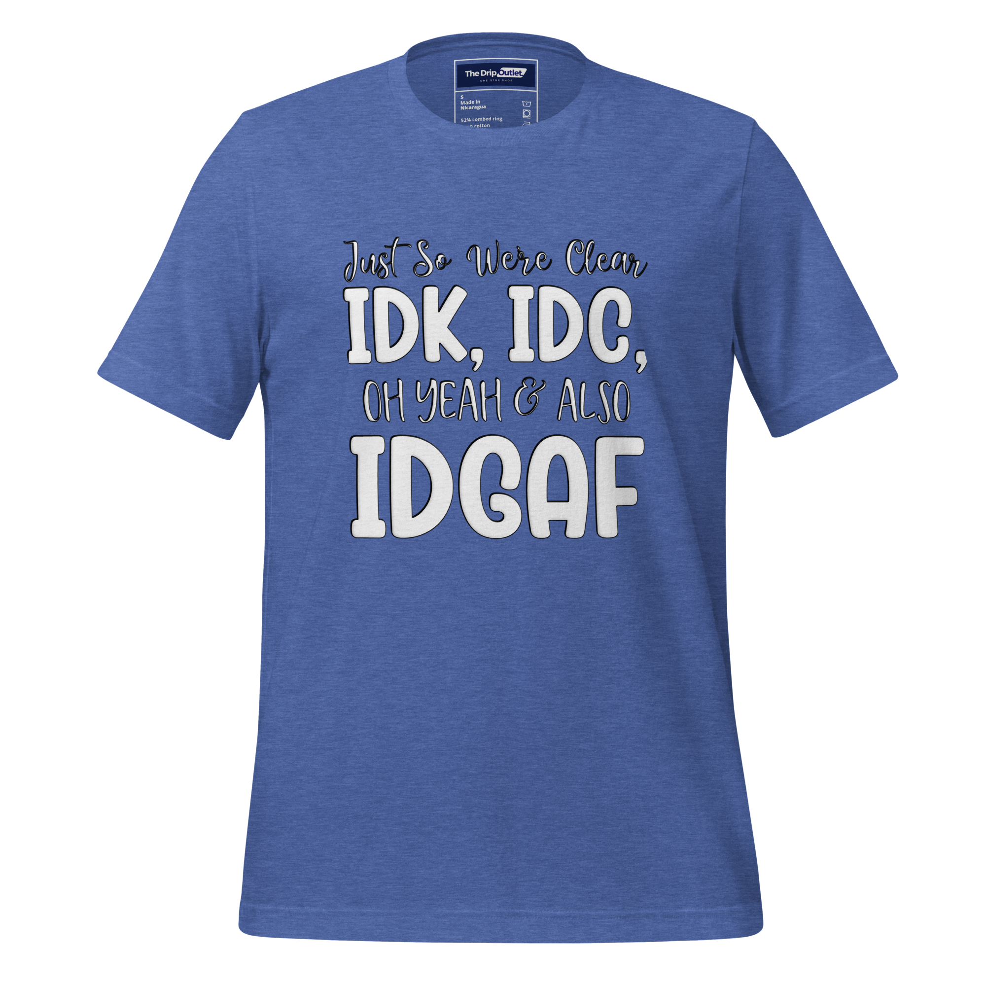 A Crew Neck T-Shirt with Text - "Just So We&