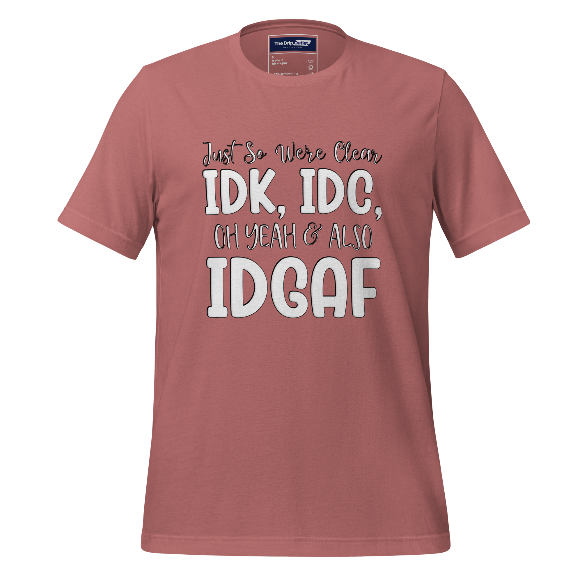 A Crew Neck T-Shirt with Text - "Just So We&