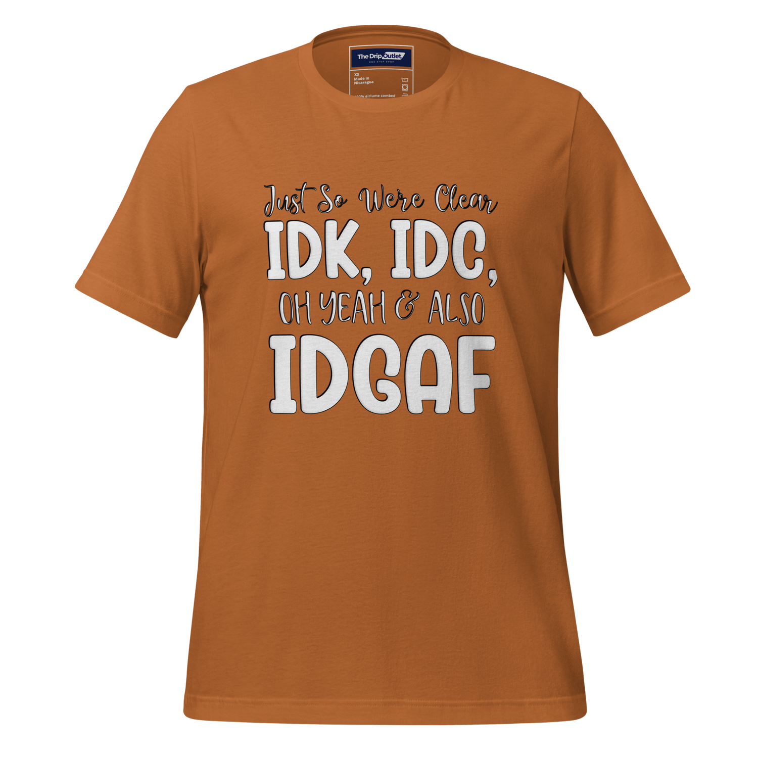 A Crew Neck T-Shirt with Text - "Just So We&