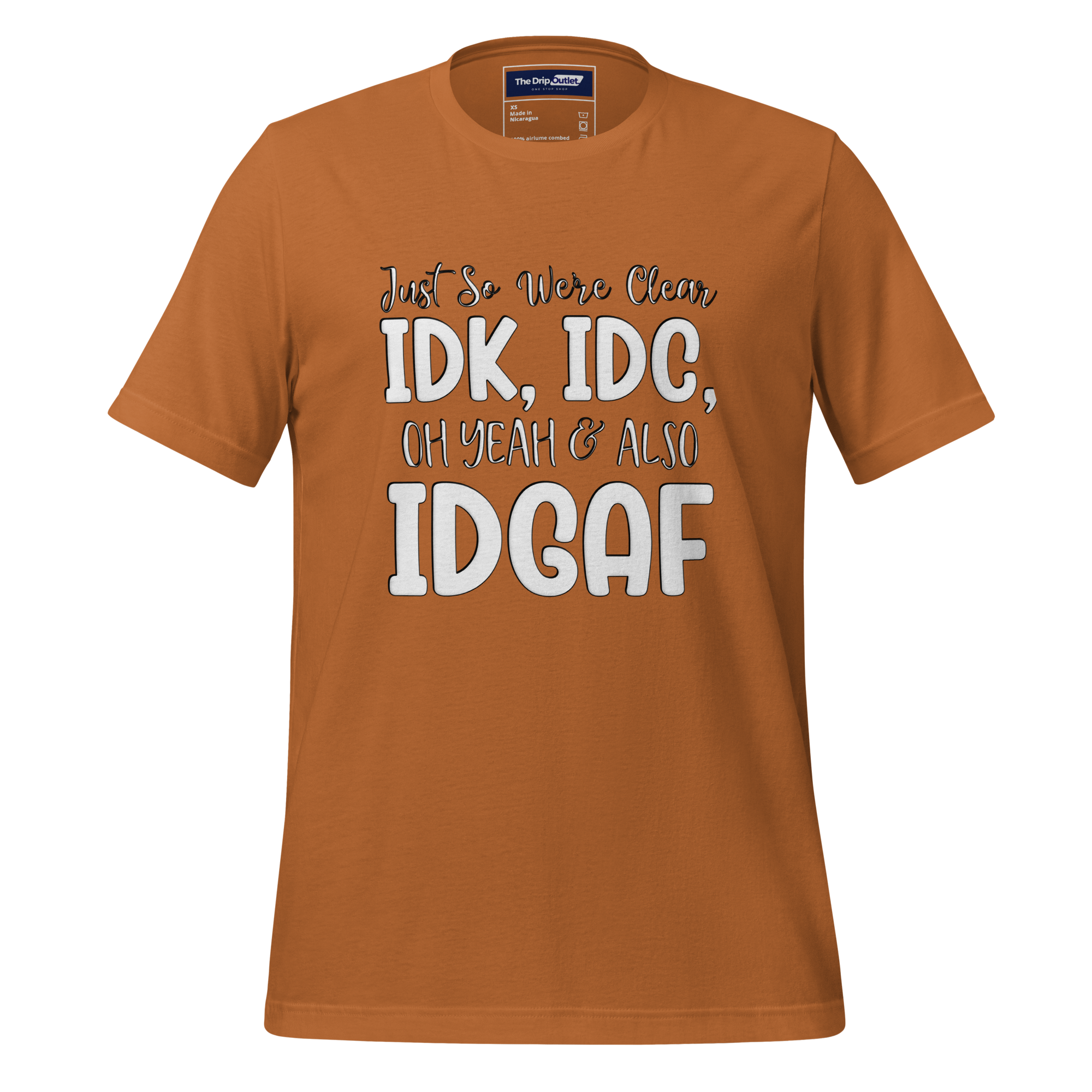 A Crew Neck T-Shirt with Text - "Just So We&