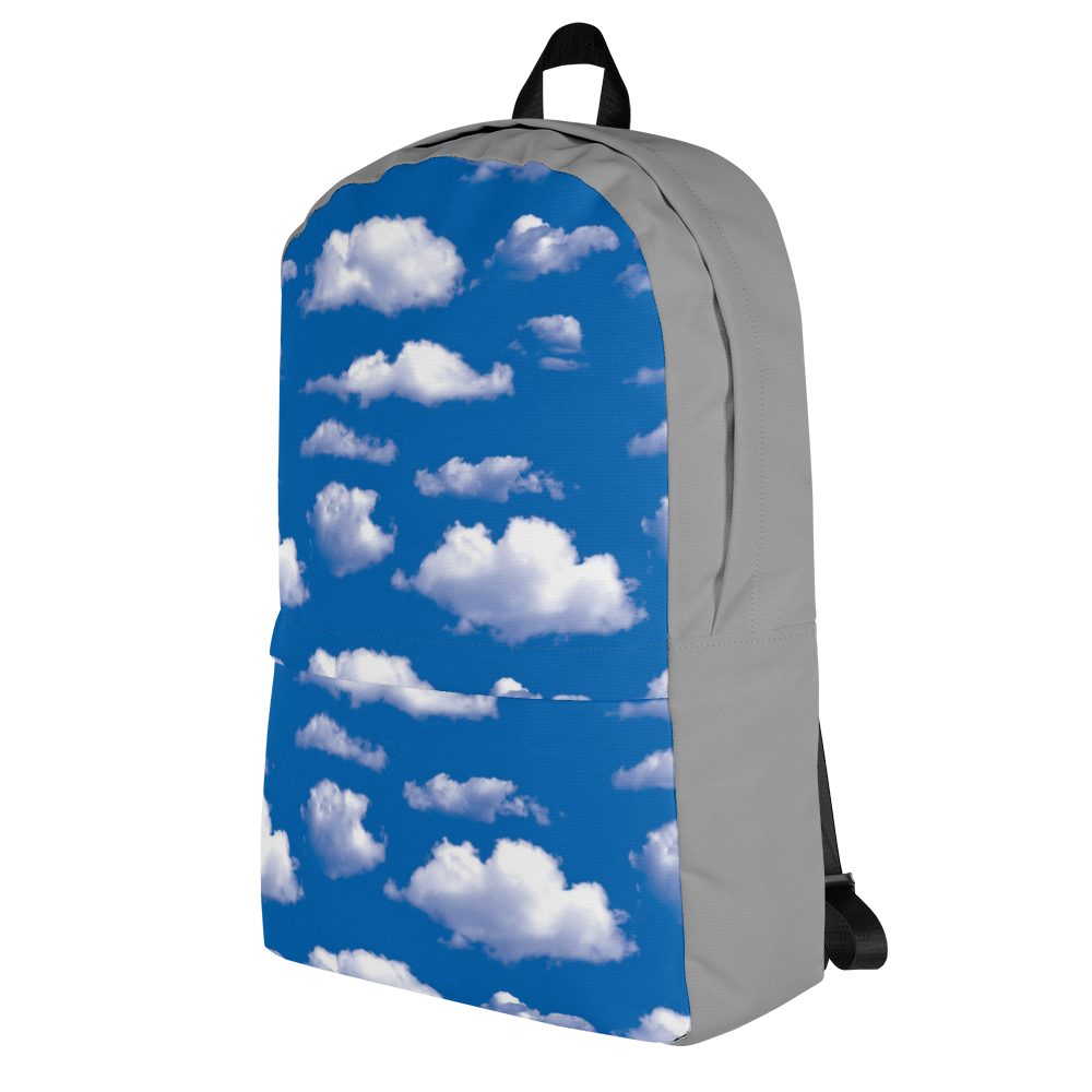 Backpack Featuring Blue Sky with Scattered Clouds - Right Side