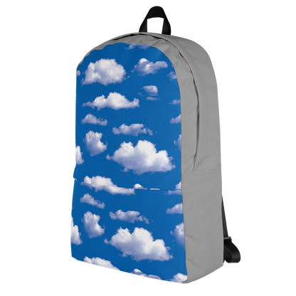 Backpack Featuring Blue Sky with Scattered Clouds - Right Side