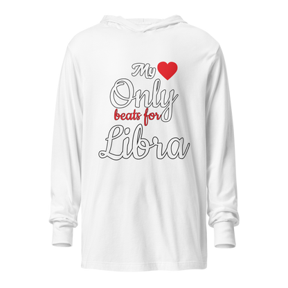 Heart Beat Long-Sleeve Hoodie Zodiac Tee - White