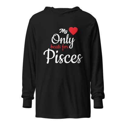 Heart Beat Long-Sleeve Hoodie Zodiac Tee - Black