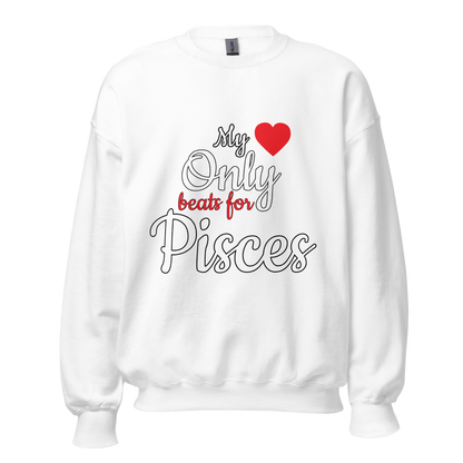 Heart Beat Valentine Zodiac Sweater - White