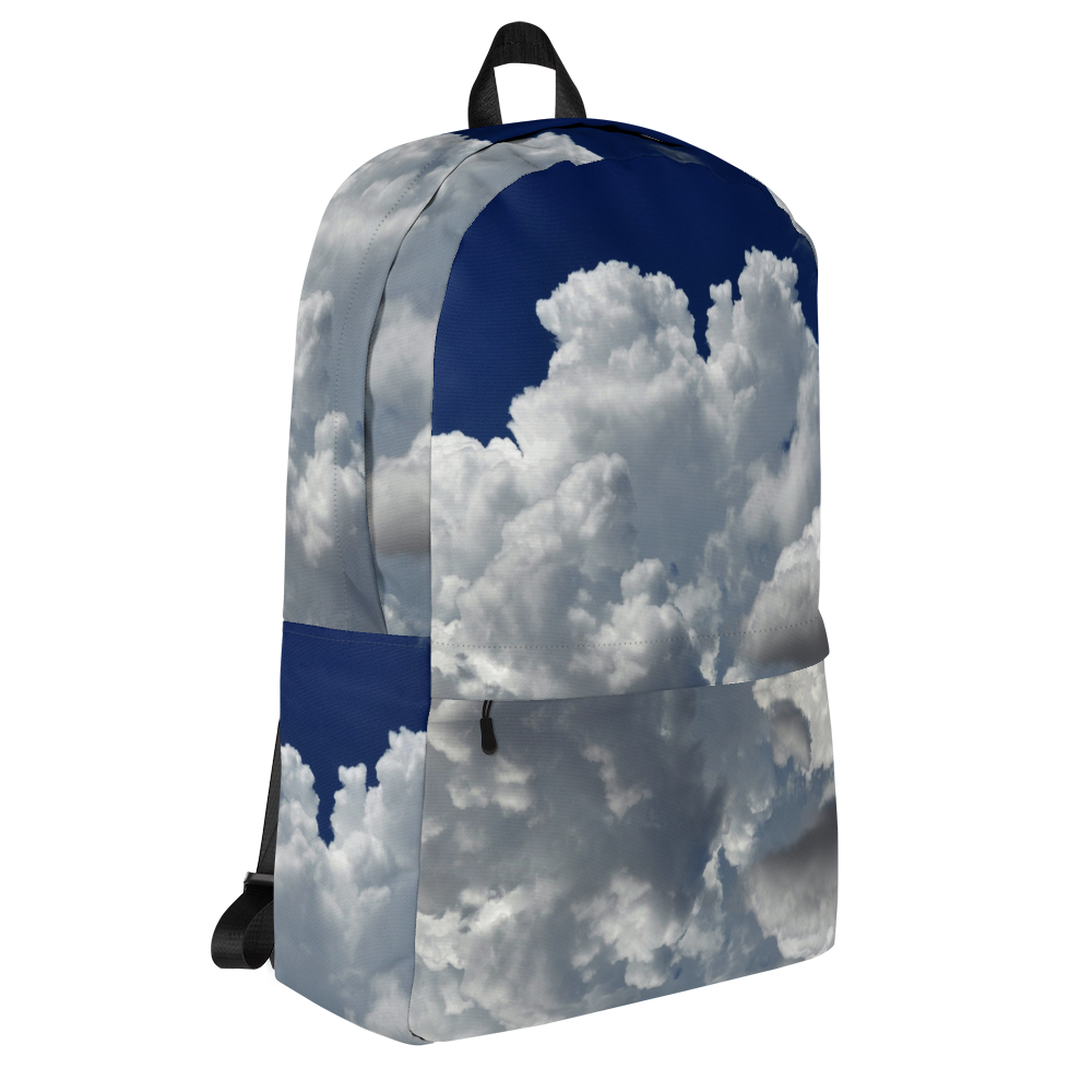 Backpack Featuring Mostly Clouds - Left Side