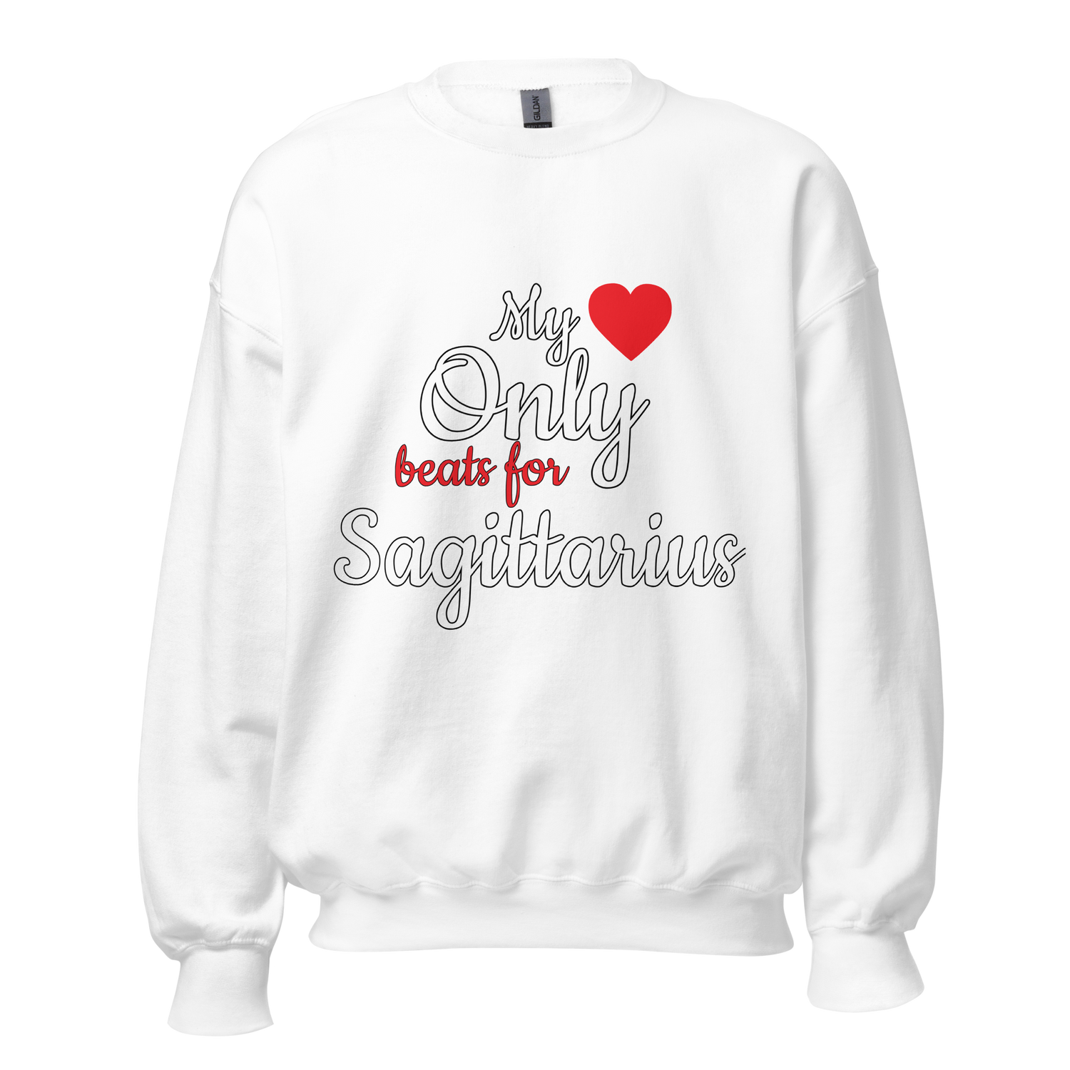 Heart Beat Valentine Zodiac Sweater - White