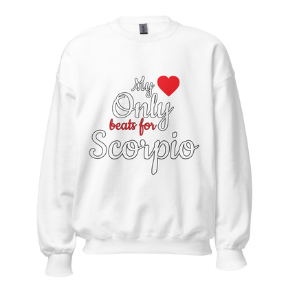 Heart Beat Valentine Zodiac Sweater - White