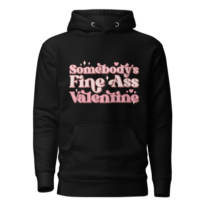 Black Hoodie with Pink Text &quot;Somebody&