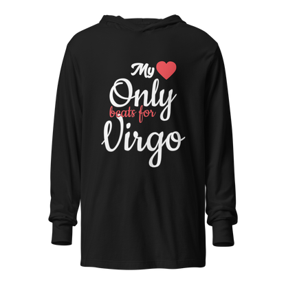 Heart Beat Long-Sleeve Hoodie Zodiac Tee - Black