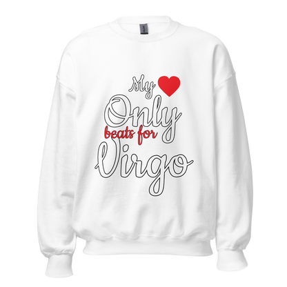 Heart Beat Valentine Zodiac Sweater - White