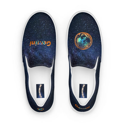 Top View of Galaxy Canvas Slip-On Shoes, Gemini