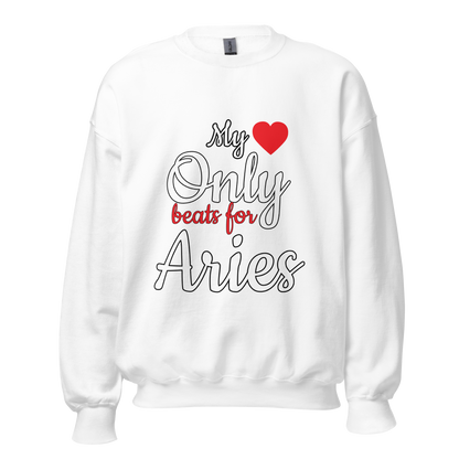 Heart Beat Valentine Zodiac Sweater - White