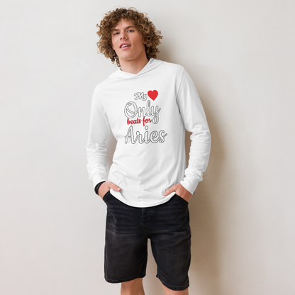 Heart Beat Long-Sleeve Hoodie Zodiac Tee - White