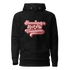 Black Hoodie with Pink Retro Style Text "Somebody&