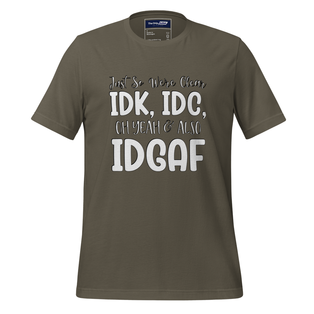 A Crew Neck T-Shirt with Text - "Just So We&
