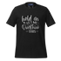 A Crew Neck T-Shirt with Text - "Hold On, Let Me Overthink This" - Black