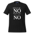 A Crew Neck T-Shirt with Text - "First of All No, Second of All, Still, No" - Heather Black