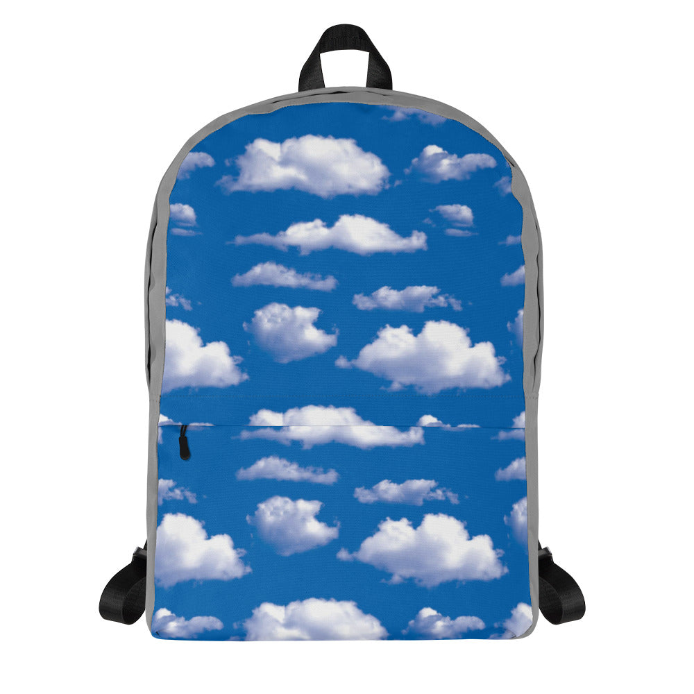 Backpack Featuring Blue Sky with Scattered Clouds - Front View